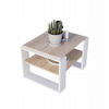COUCHTISCH Kaja63 63/42/53,8 - Weiß/Sonoma Eiche, Holzwerkstoff (54/63/42cm) - RAUMHIRSCH FURNITURE