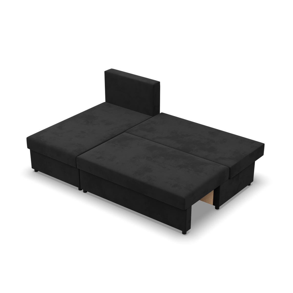 ECKSOFA MIT SCHLAFFUNKTION KEMI Schwarz/Weiß - Schwarz/Weiß, Textil (135/201cm) - Mebligo