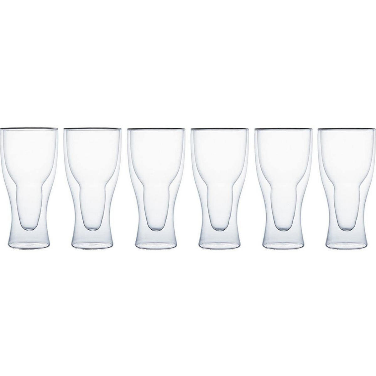 LATTE MACCHIATO GLÄSER - Klasique 12er- 400ml, Doppelwand Thermogläser, Gläserset, hitzebeständig Kaffeegläser, Schwebeeffekt Doppelwandig Glas - Transparent, Glas - JUNG