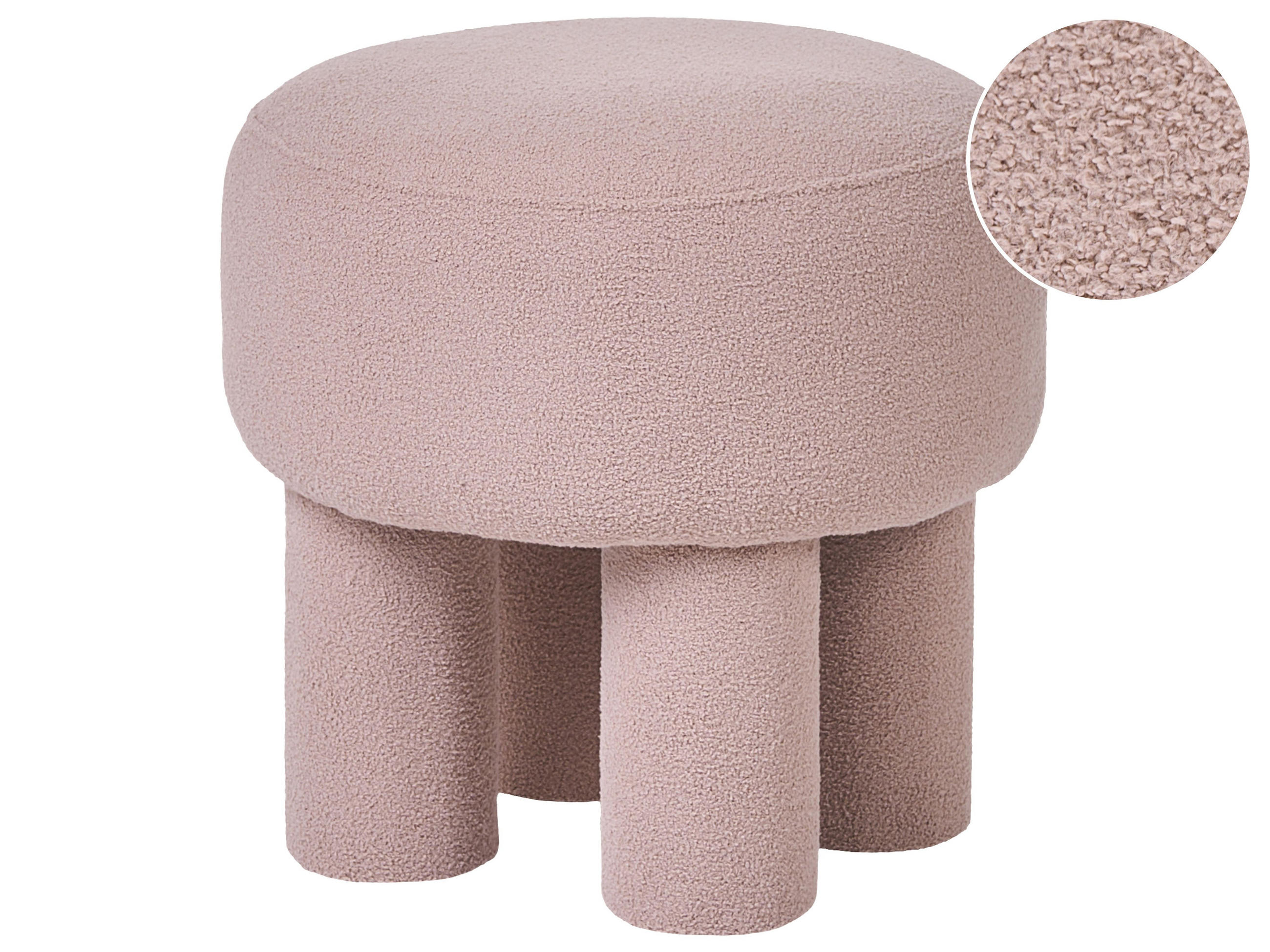 TABURET bouclé bej Canby