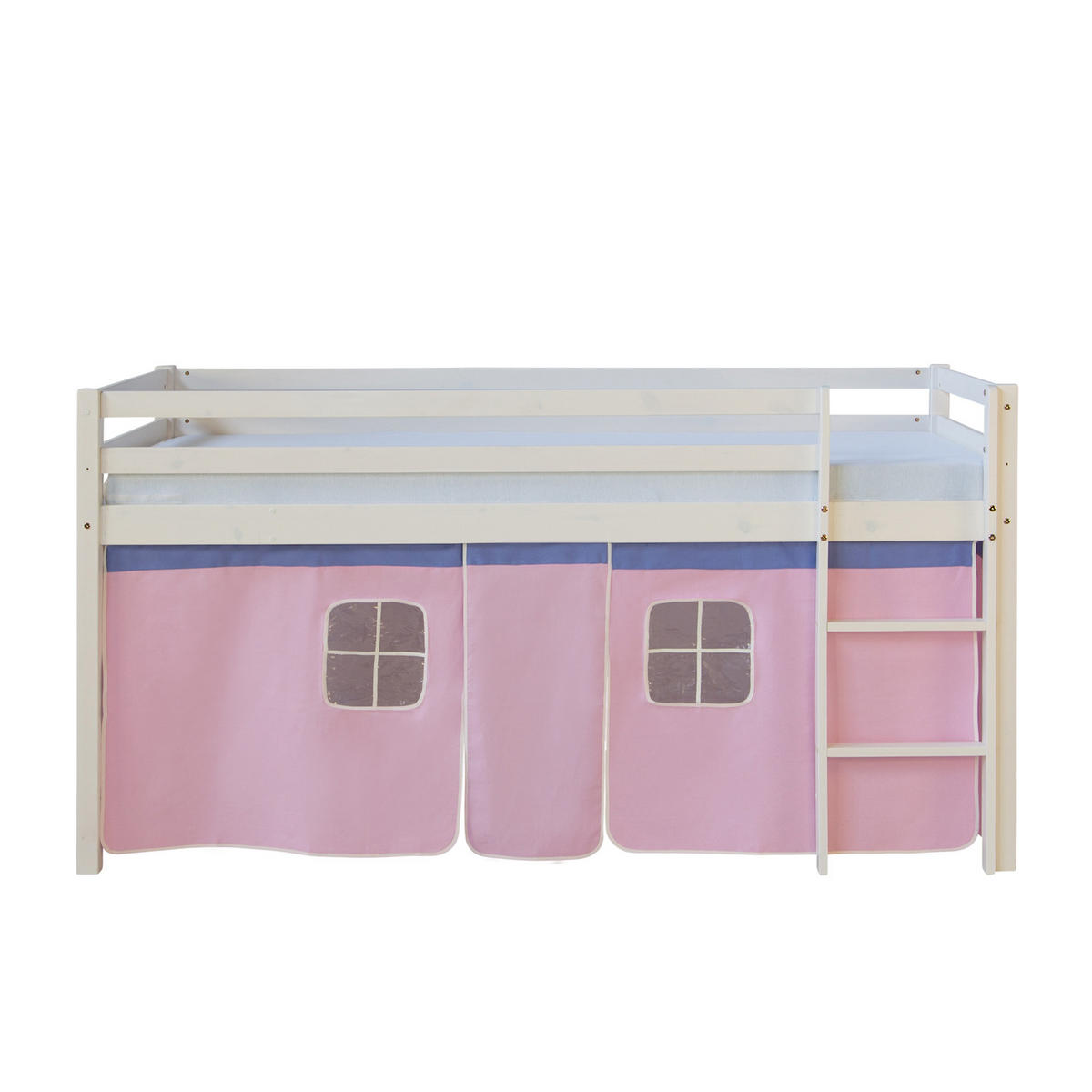 HOCHBETT mit Lattenrost 90/200 cm Rosa - Weiß/Rosa, Holz - Homestyle4u