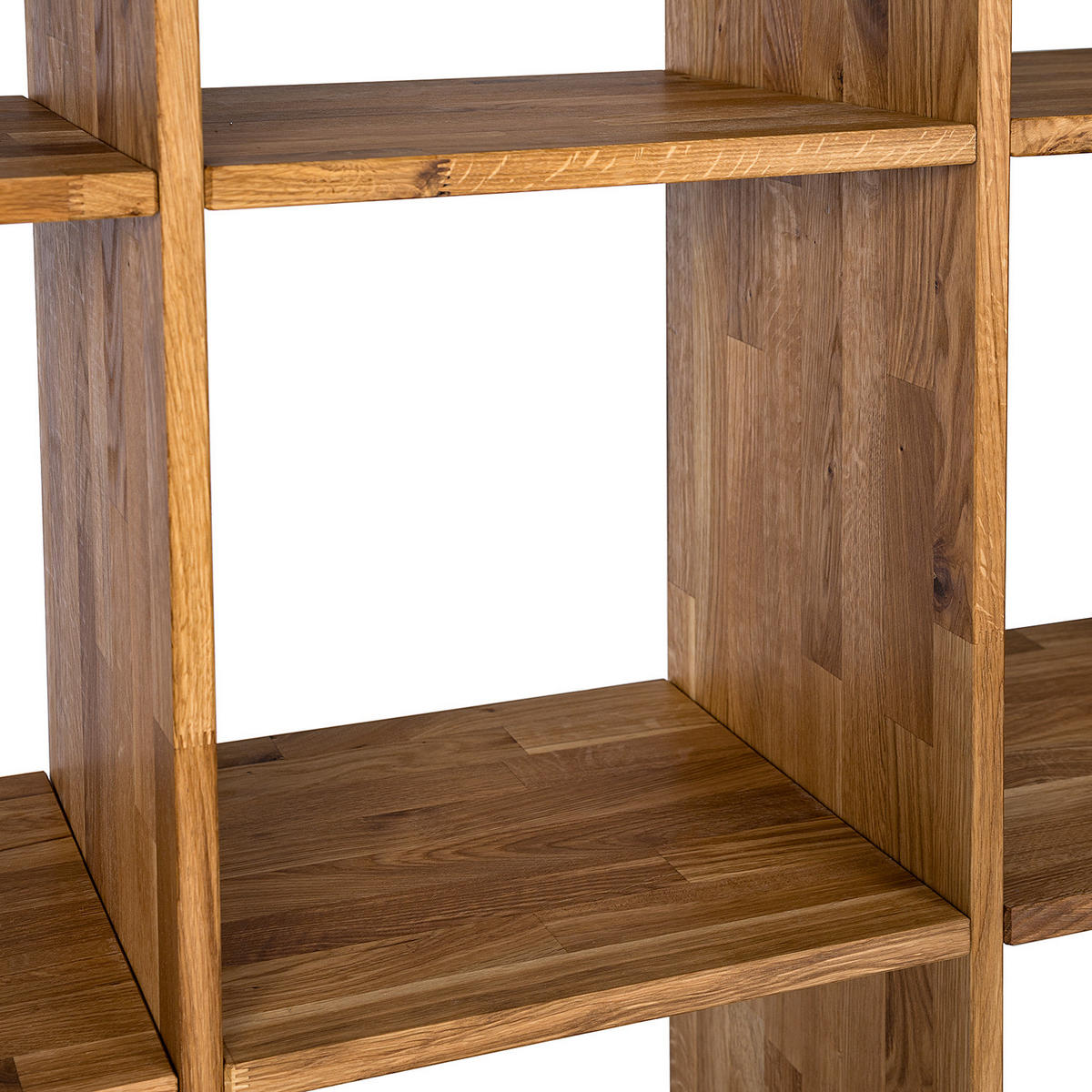 REGAL - Massivholz - Eichefarben, Holz (186/186/35cm) - home24