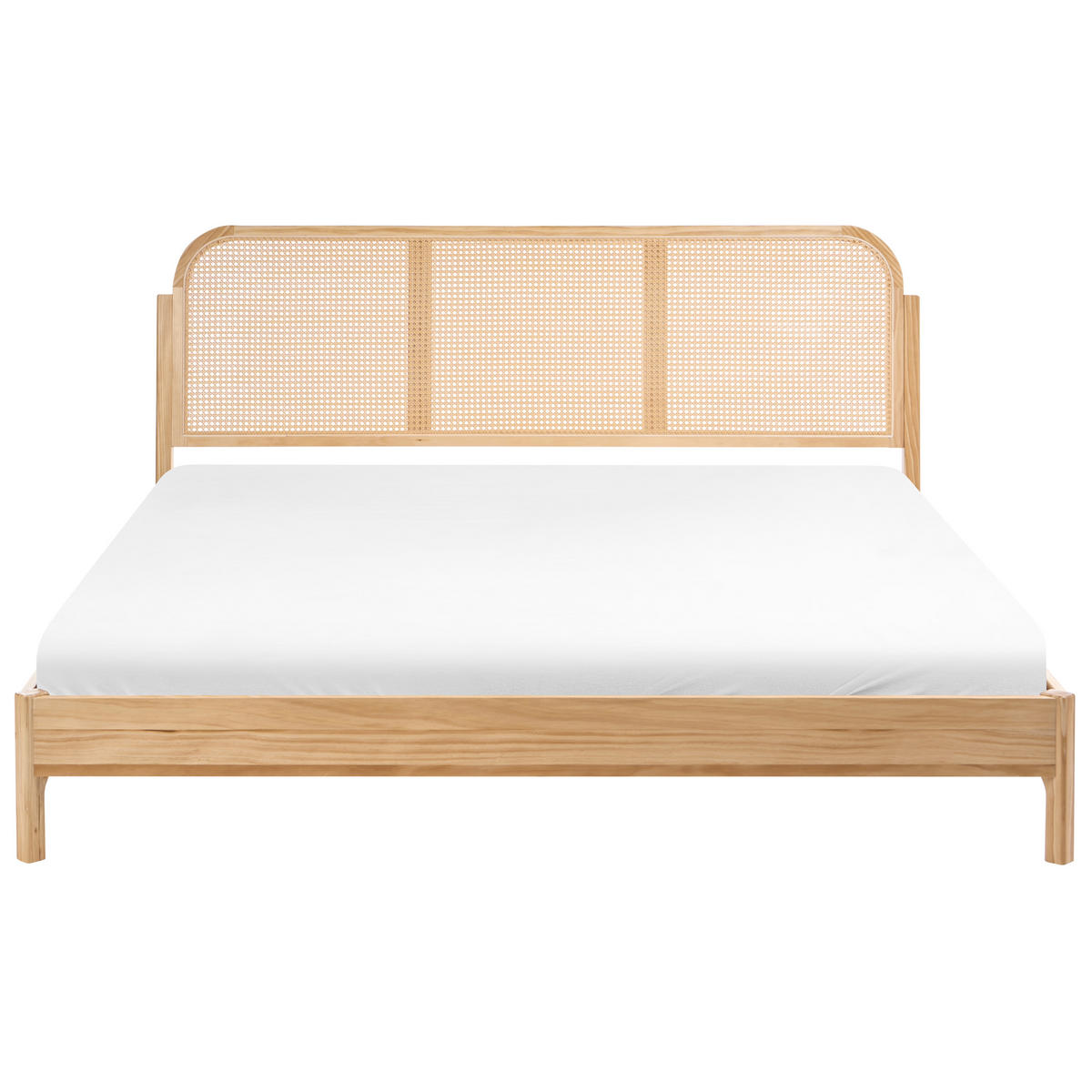 PAT cu somieră 180/200 lemn de pin maro deschis Archail - maro deschis, lemn (180/200cm) - Beliani