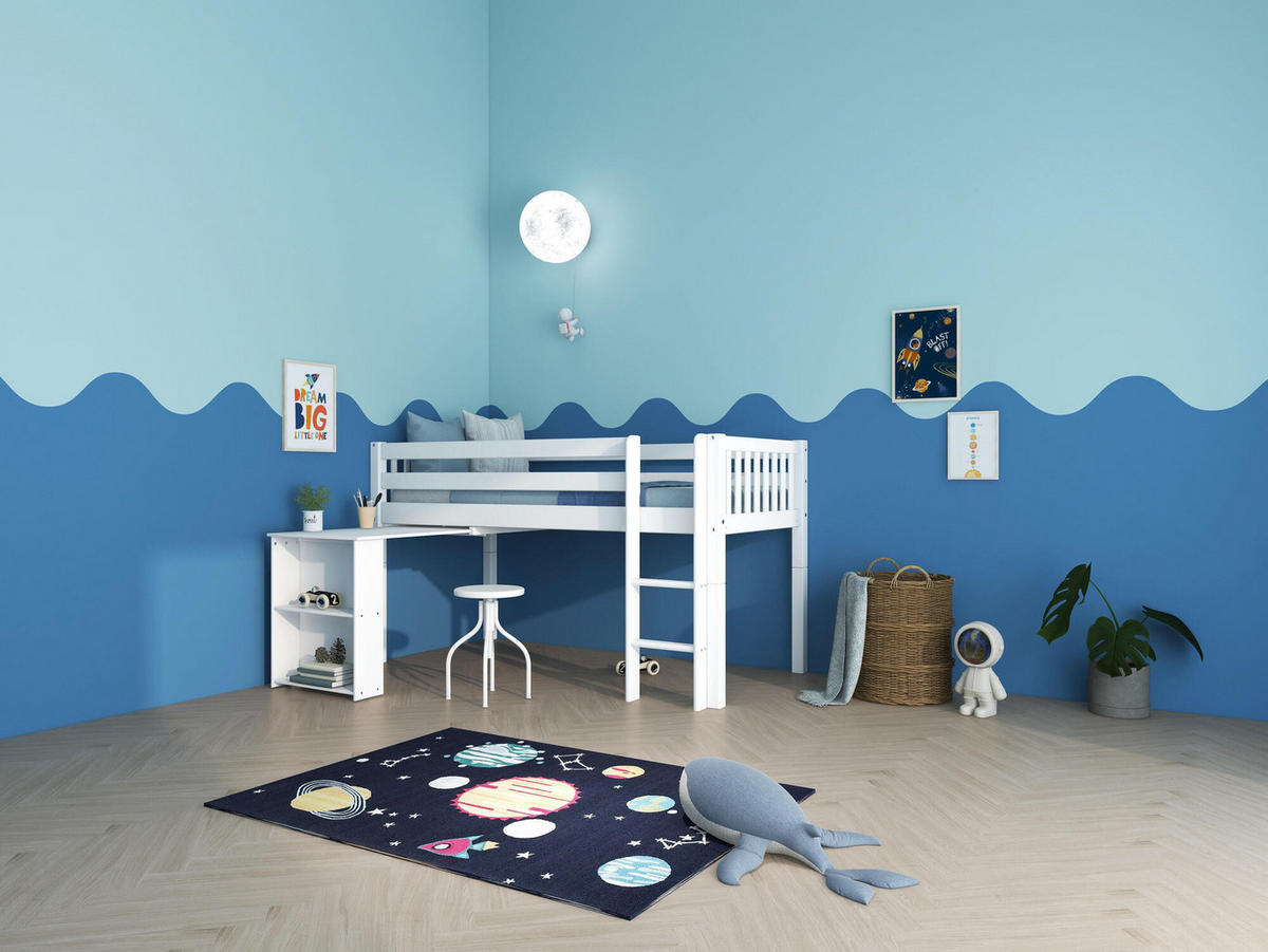 HOCHBETT NORDIC DREAM Weiß 209x106x118 cm - Weiß, Holz - FURNLUX