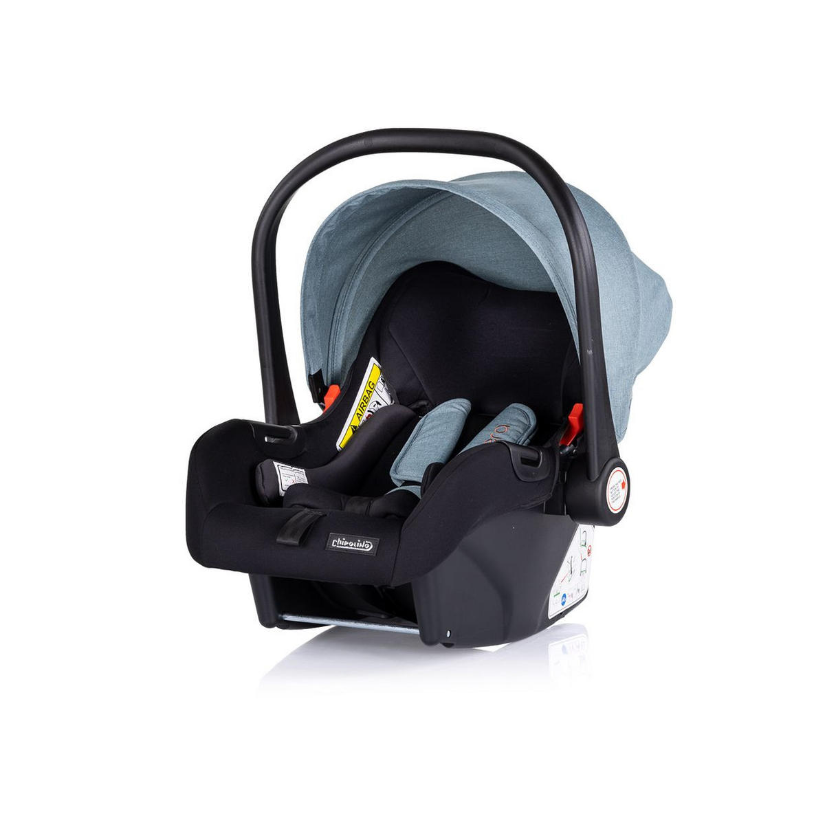 KOMBIKINDERWAGEN Ultera 3 in 1 hellblau Babyschale Fußabdeckung klappbar Korb - Blau, Metall (75/56/102cm) - Chipolino