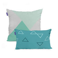 KISSENBEZUG valley 50x50 + 50x30 cm mehrfarbig - Multicolor, Textil (50/50cm) - Happy Friday