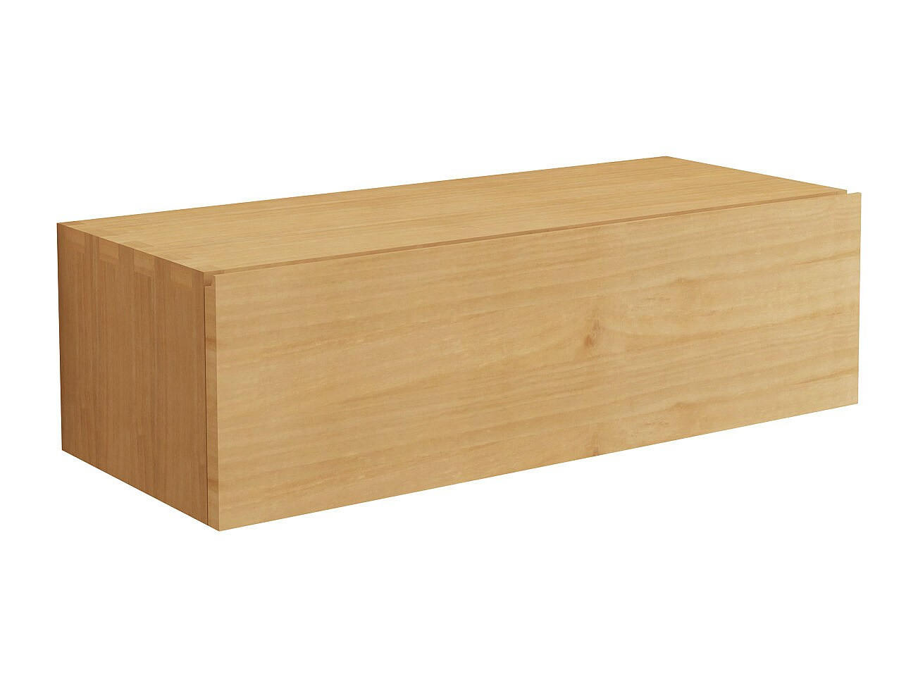WASCHBECKENUNTERSCHRANK - 95cm x 40cm - Mindiholz - naturfarben hell - TIDORE - Naturfarben, Holz (95/27/40cm) - Vente-Unique