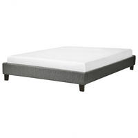 POLSTERBETT mit Lattenrost 140x200 cm Grau Roanne - Grau, Textil (140/200cm) - Beliani
