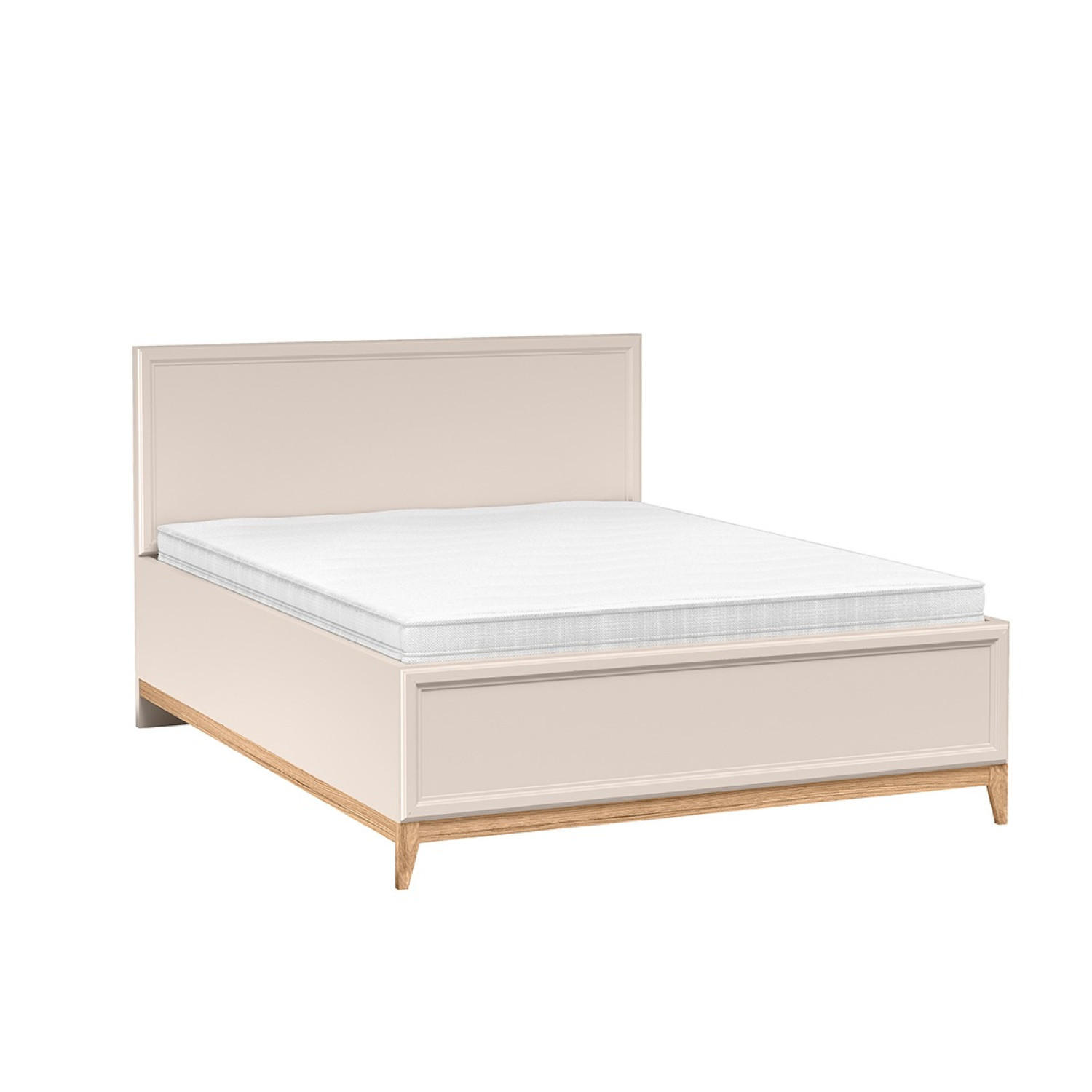 BETT MIT BETTKASTEN Windsor W-16 160 x 200 cm Kaschmir - Kaschmir/Eichefarben, Eichenholz/Holzwerkstoff (160/200cm) - Koseto