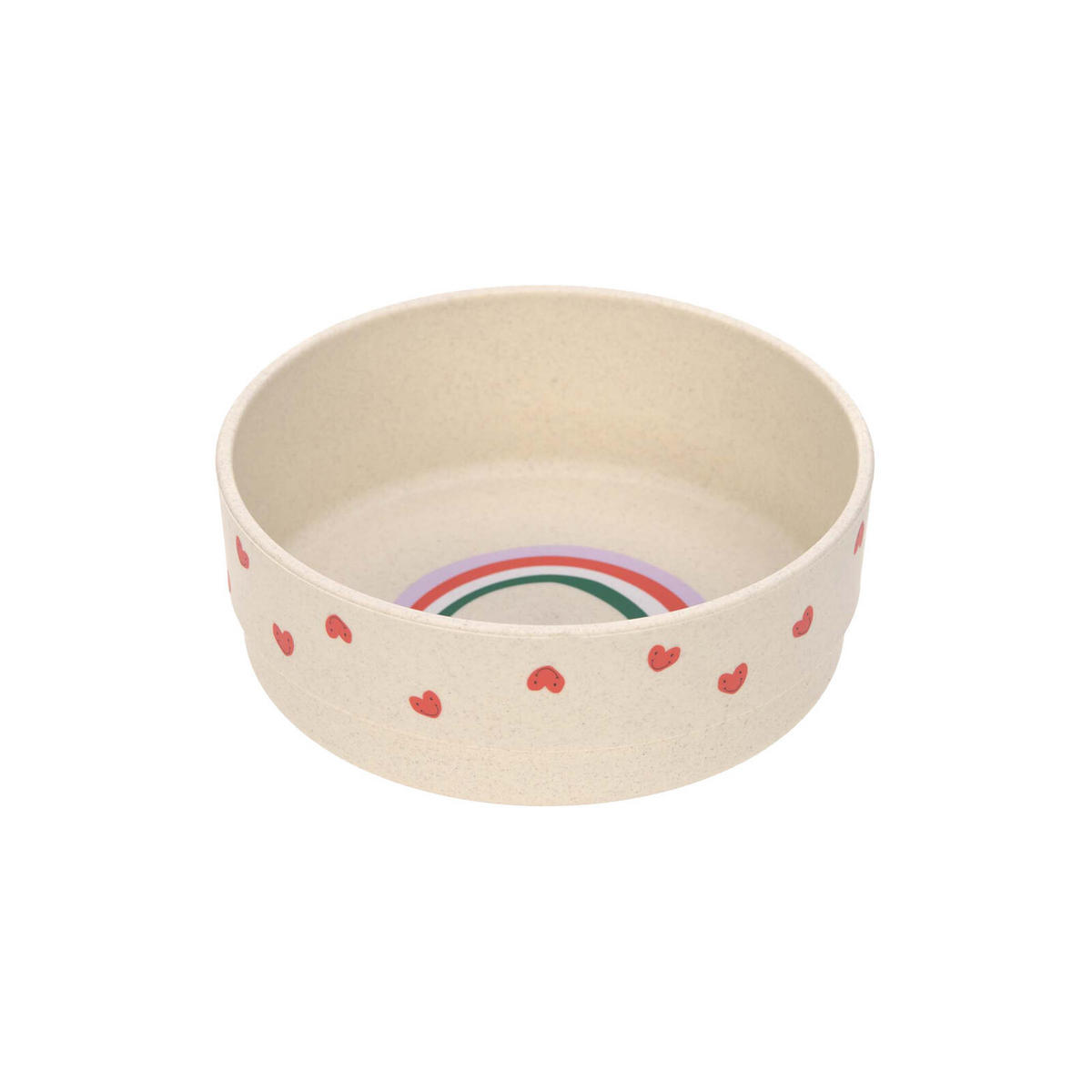 KINDER-GESCHIRR-SET Happy Rascals Herz 4er Set - Beige/Multicolor, Kunststoff (7.2/26/22.7cm) - Lässig