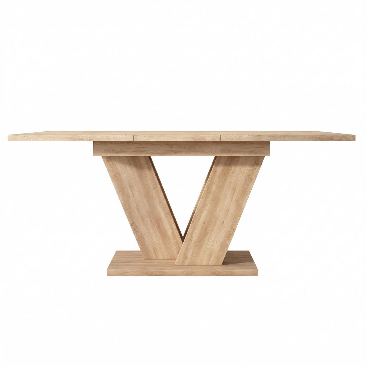ESSTISCH ausziehbar 140-180cm eiche V-gestell - Eichefarben, Holzwerkstoff (80/180/75.5cm) - Urban Meuble