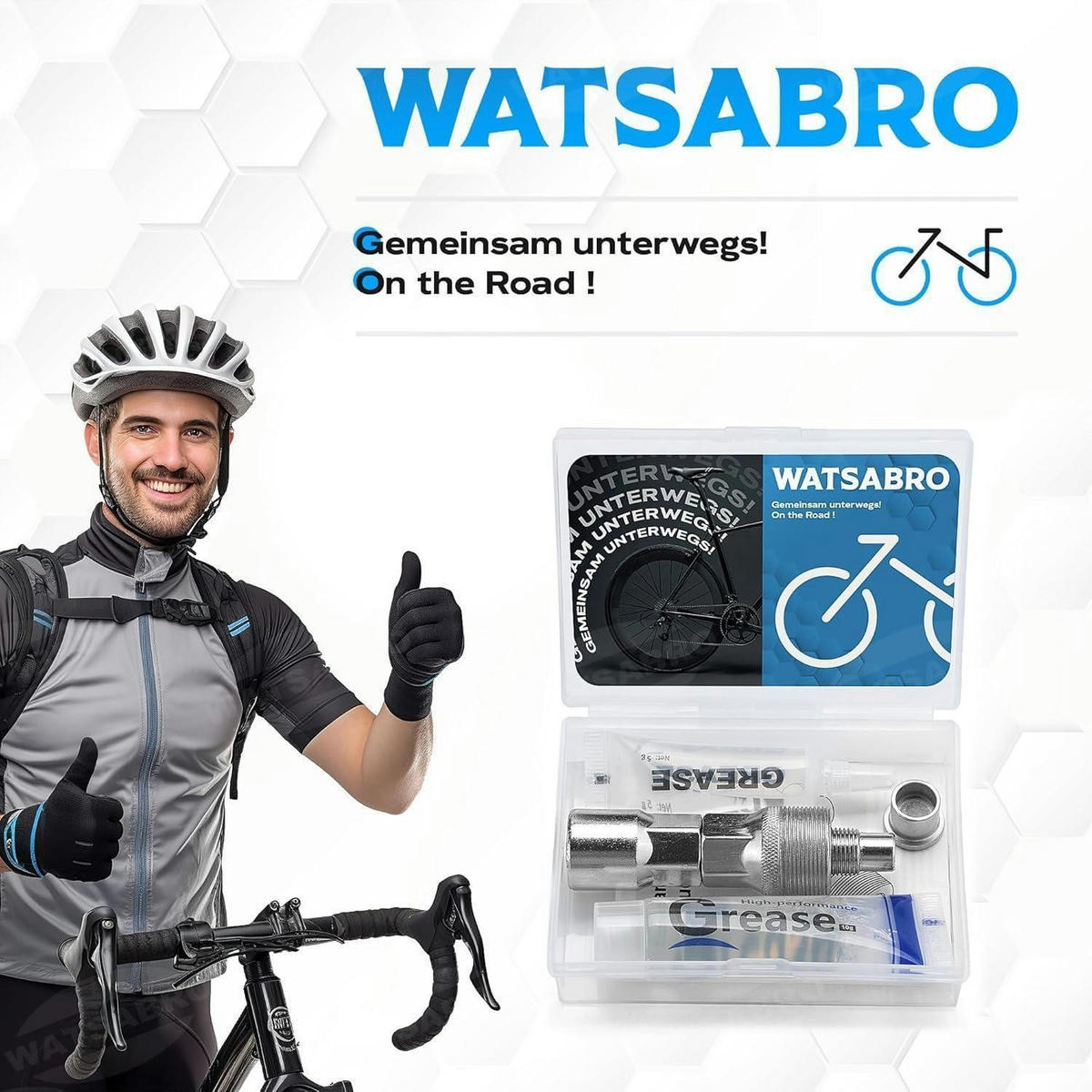 FAHRRAD Kurbelabzieher Set 14mm Universal Tretlager Werkzeug für E-Bikes und Fahrräder - Silberfarben, Metall (2/2/7.8cm)