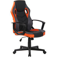 BÜROSTUHL Glan, Kunstleder Schwarz/Orange - Orange, Kunststoff/Textil (64/119/60cm) - TPFLiving