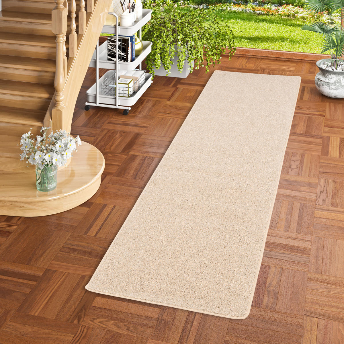 HOCHFLOR LANGFLOR TEPPICH LÄUFER COTTAGE - Beige, Textil (80/240cm) - Snapstyle