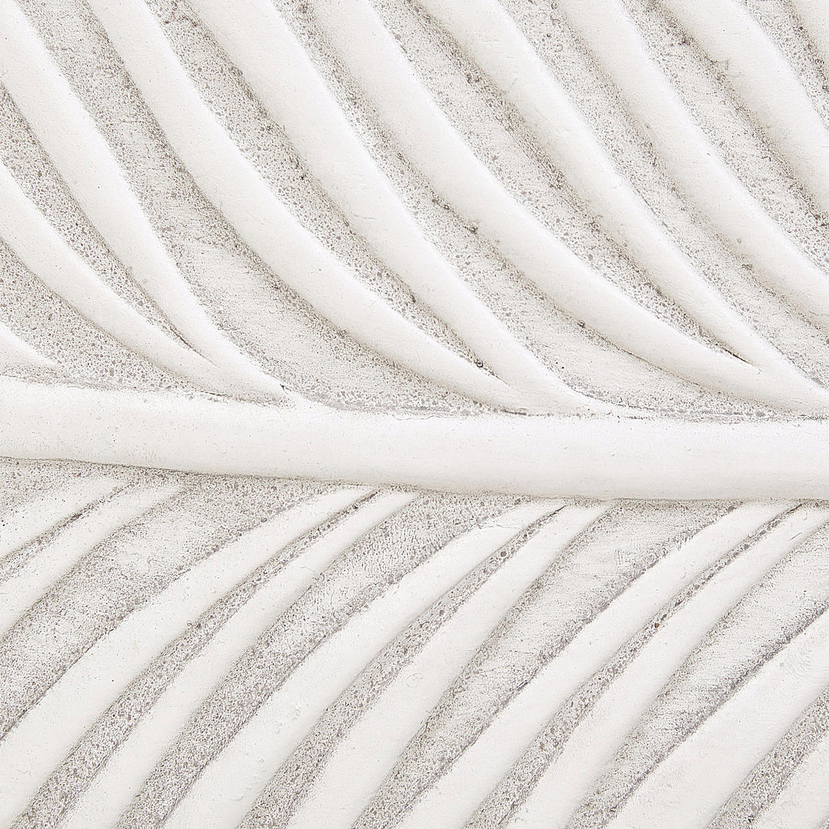 CVETLIČNI LONEC kremasto bela okrogel 35/35/19 cm Ftero - bela, naravni materiali (19cm) - Beliani