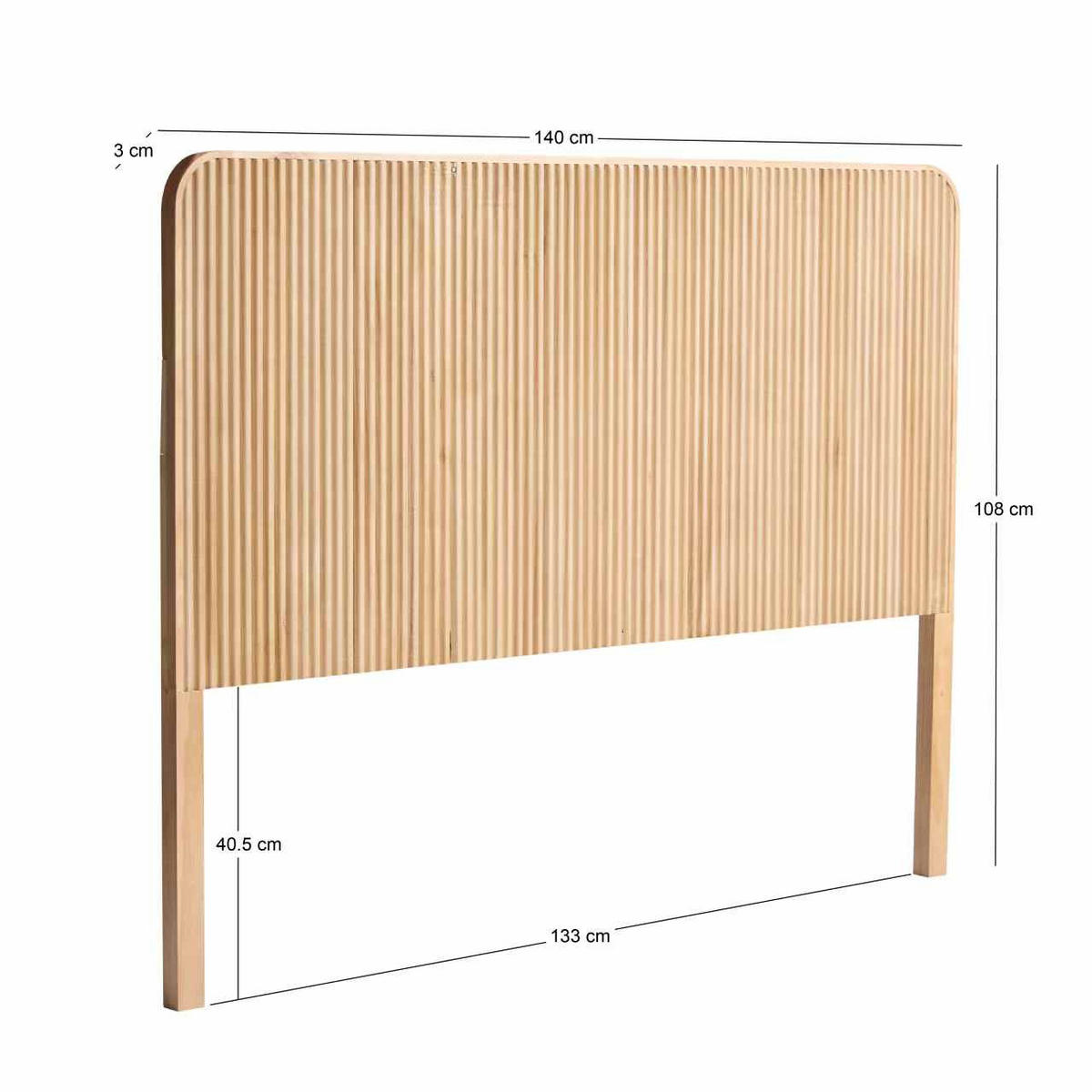 BETTKOPFTEIL Rechteckig Braun 140 cm - Braun, Holz (140/108.5/3.5cm) - Nordlys