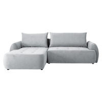 ECKSCHLAFSOFA Bueno II, Seite: Links - Hellgrau/Schwarz, Holz/Textil (280/185cm) - MIRJAN24