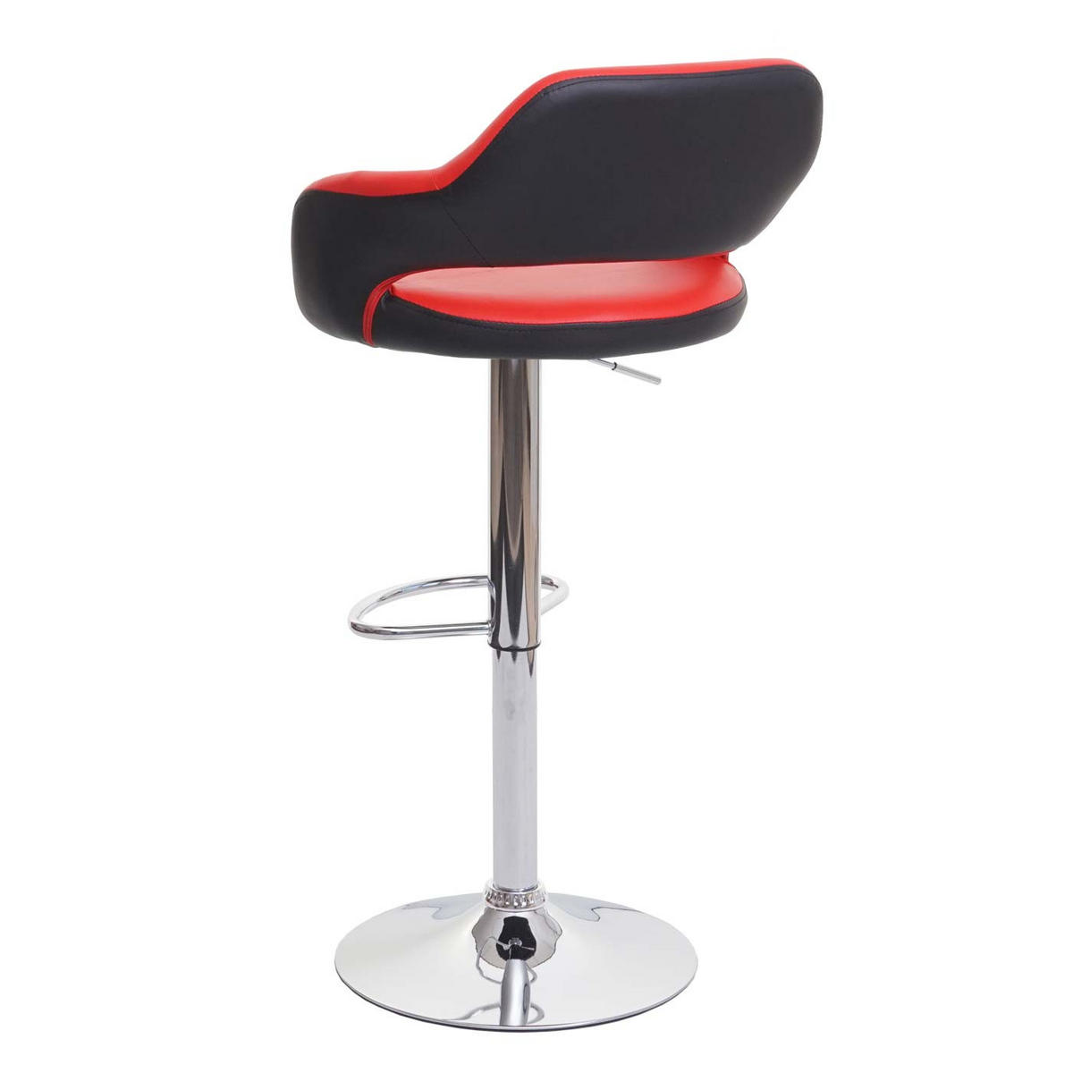 BARHOCKER Rot, Schwarz 2er-Set - Rot/Schwarz, Textil (51/105/55cm) - MCW