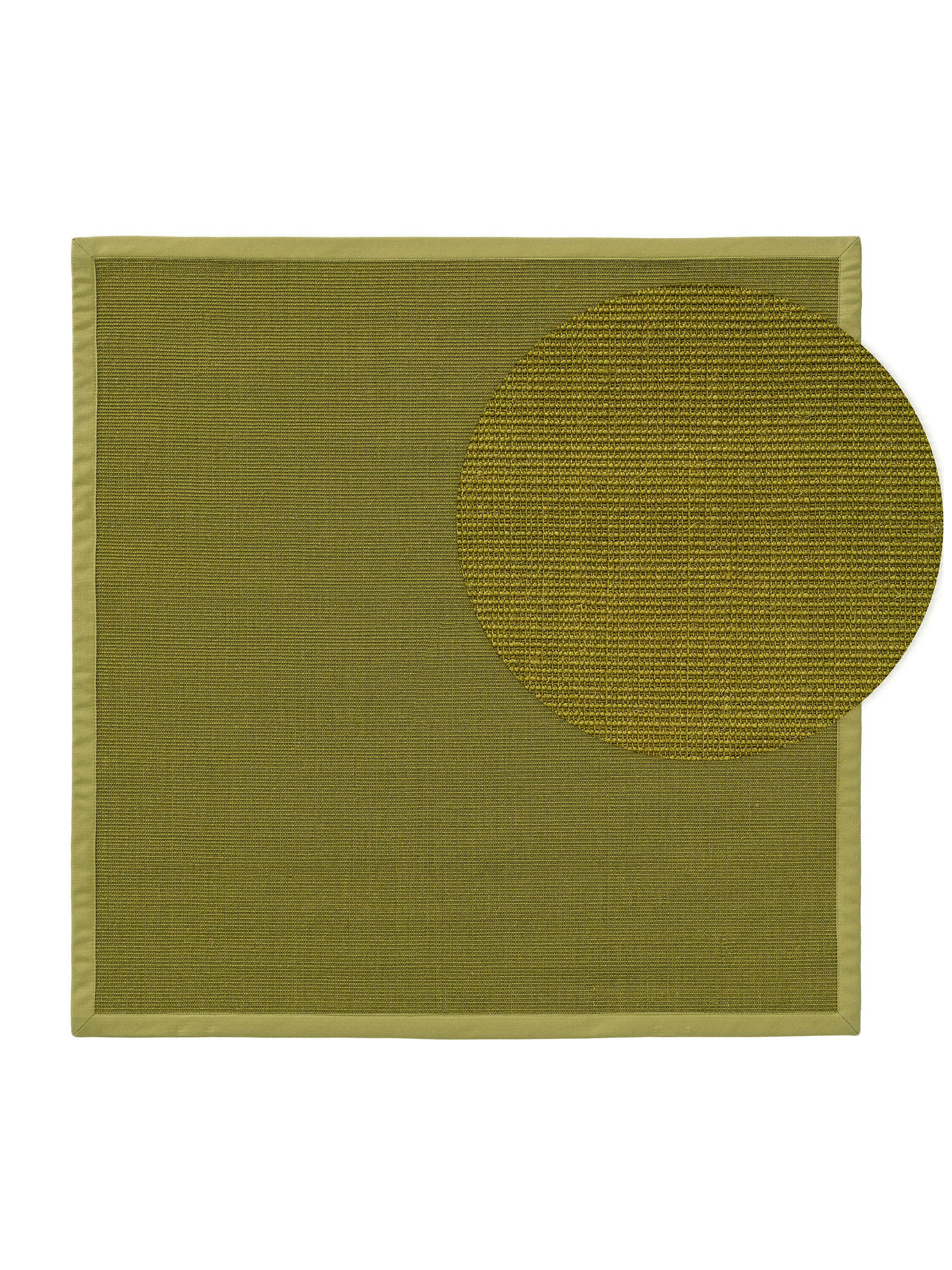 SISALTEPPICH Sana Grün 200x200 cm - Grün, Textil (200/200cm) - benuta Nest