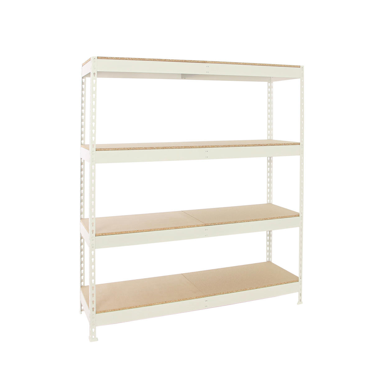 SCHWERLASTREGAL Wood Beast Four HxBxT 200 x 150 x 90 cm Fachlast 600 kg Weiß - Weiß, Metall (150/200/90cm) - PROREGAL