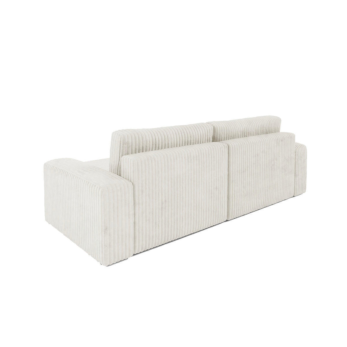 ECKSOFA Angela 3 Sitzplätze Gebrochenes Weiß - Weiß, Holz (252/149cm) - Petits-meubles