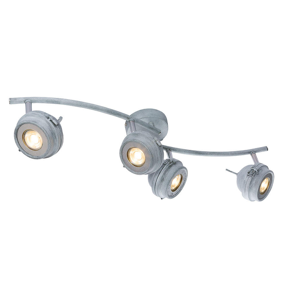 LED DECKENLEUCHTE Metall Grau Antik - Grau, Metall (64/14/16cm) - Globo Lighting