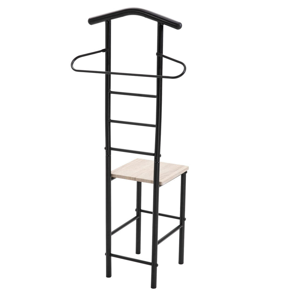 HERRENDIENER JIVO - Schwarz/Sonoma Eiche, Metall (53/121/47cm) - CARO-Möbel