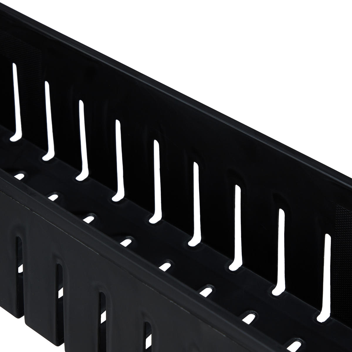 VOZÍK do výklenku - čierna, plast (12.5/131/54cm) - Relaxdays