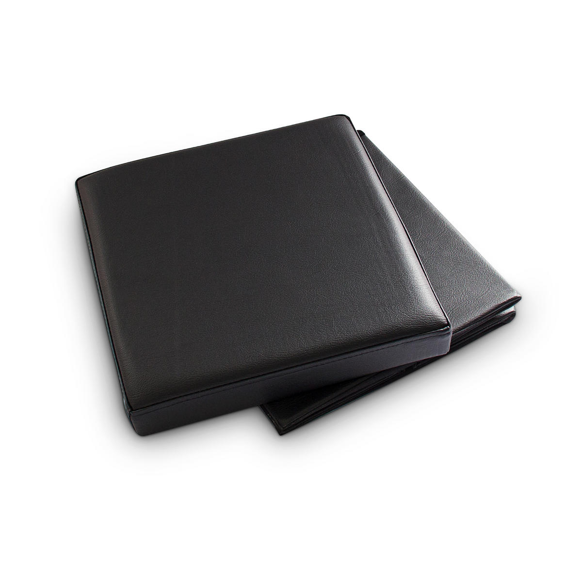 FALTBARER Sitzhocker - Schwarz, Holzwerkstoff/Kunststoff (38/38/38cm) - Relaxdays
