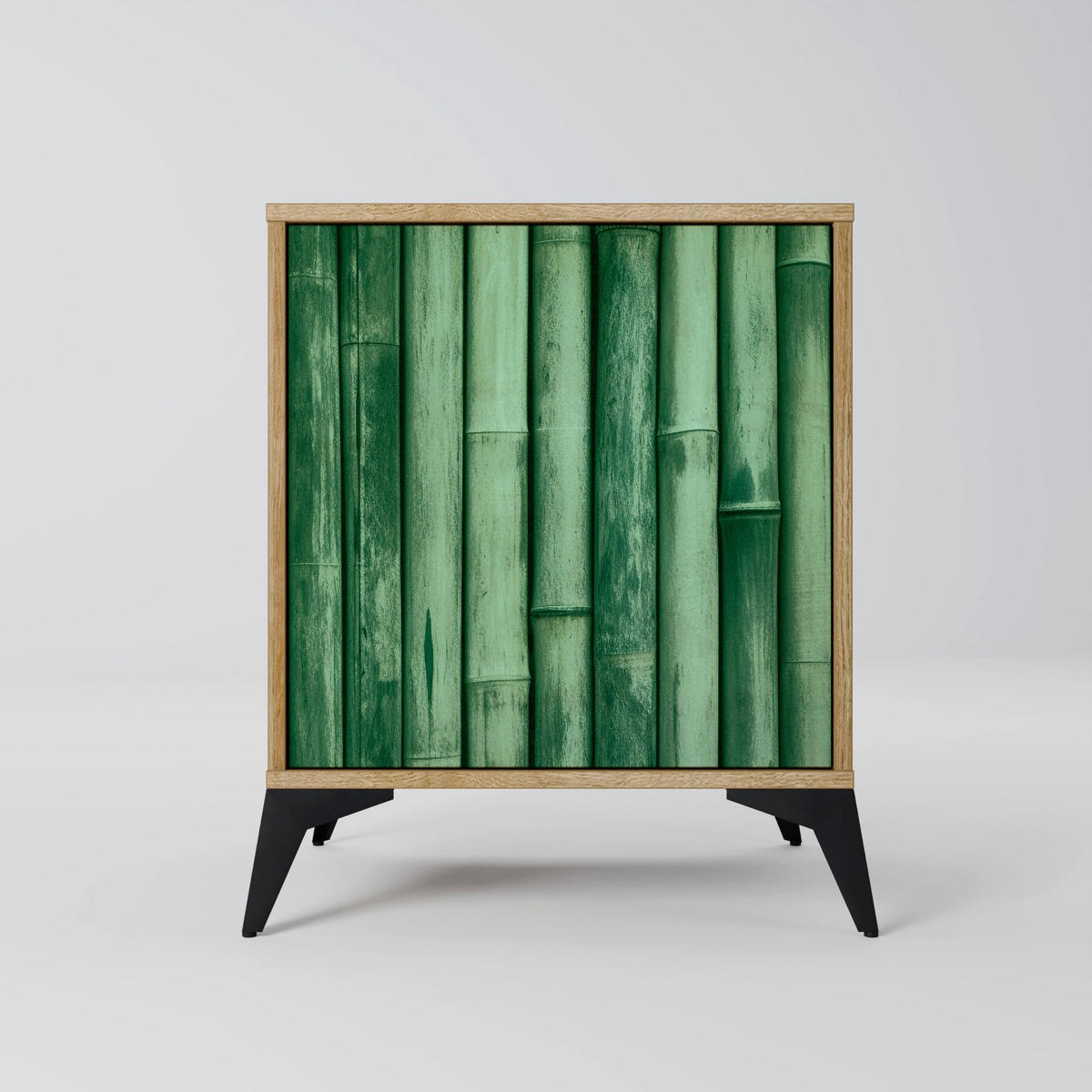 SIDEBOARD NATURAL GREEN, Eichefarben, 57,5x42x57,5 cm, Ohne Füße - Eichefarben/Multicolor, Holzwerkstoff (57.5/57.5/42cm) - SpaceRebels