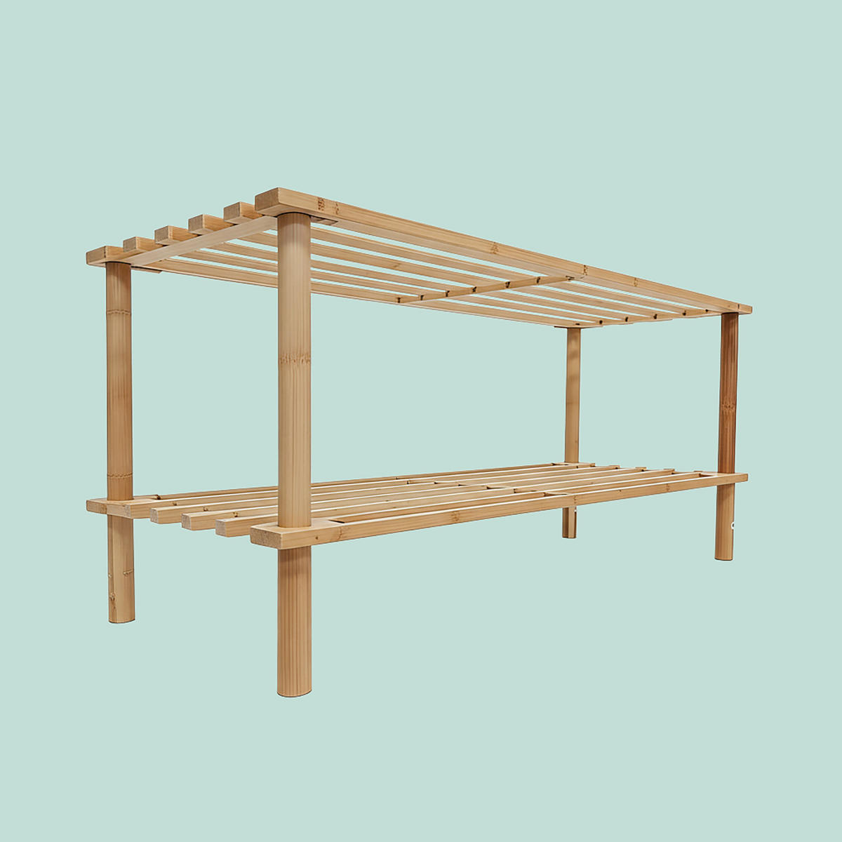 REGÁL - světle hnědá, dřevo (74/30/26cm) - Relaxdays