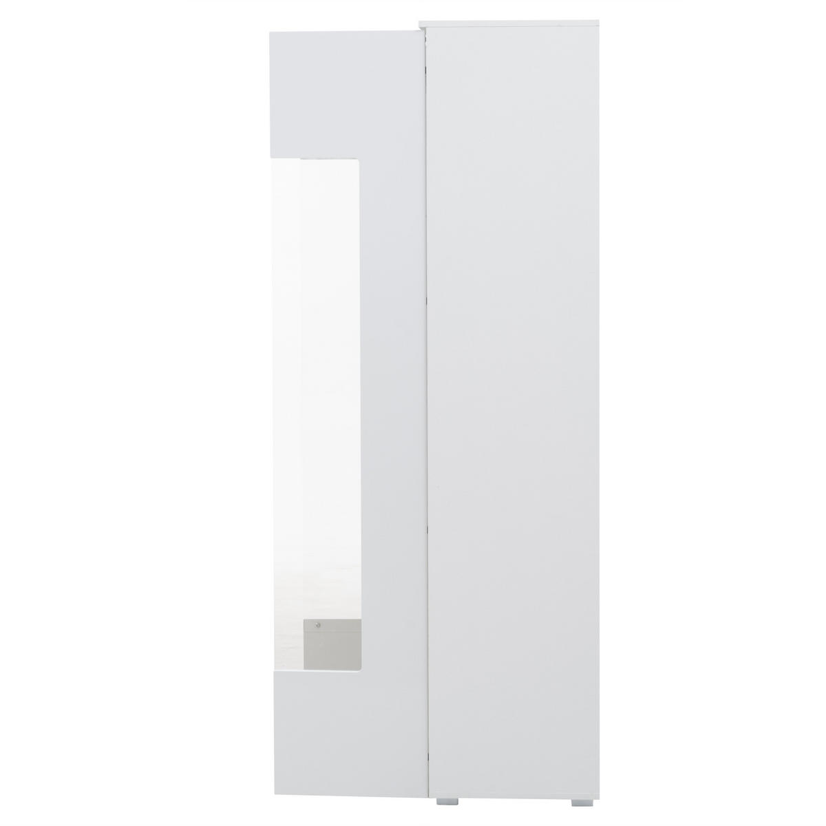VITRINE Hochglanz LED Acryltüren Gehärtetes Glas Weiß - Weiß, Holzwerkstoff (70/173/40cm) - FLIEKS
