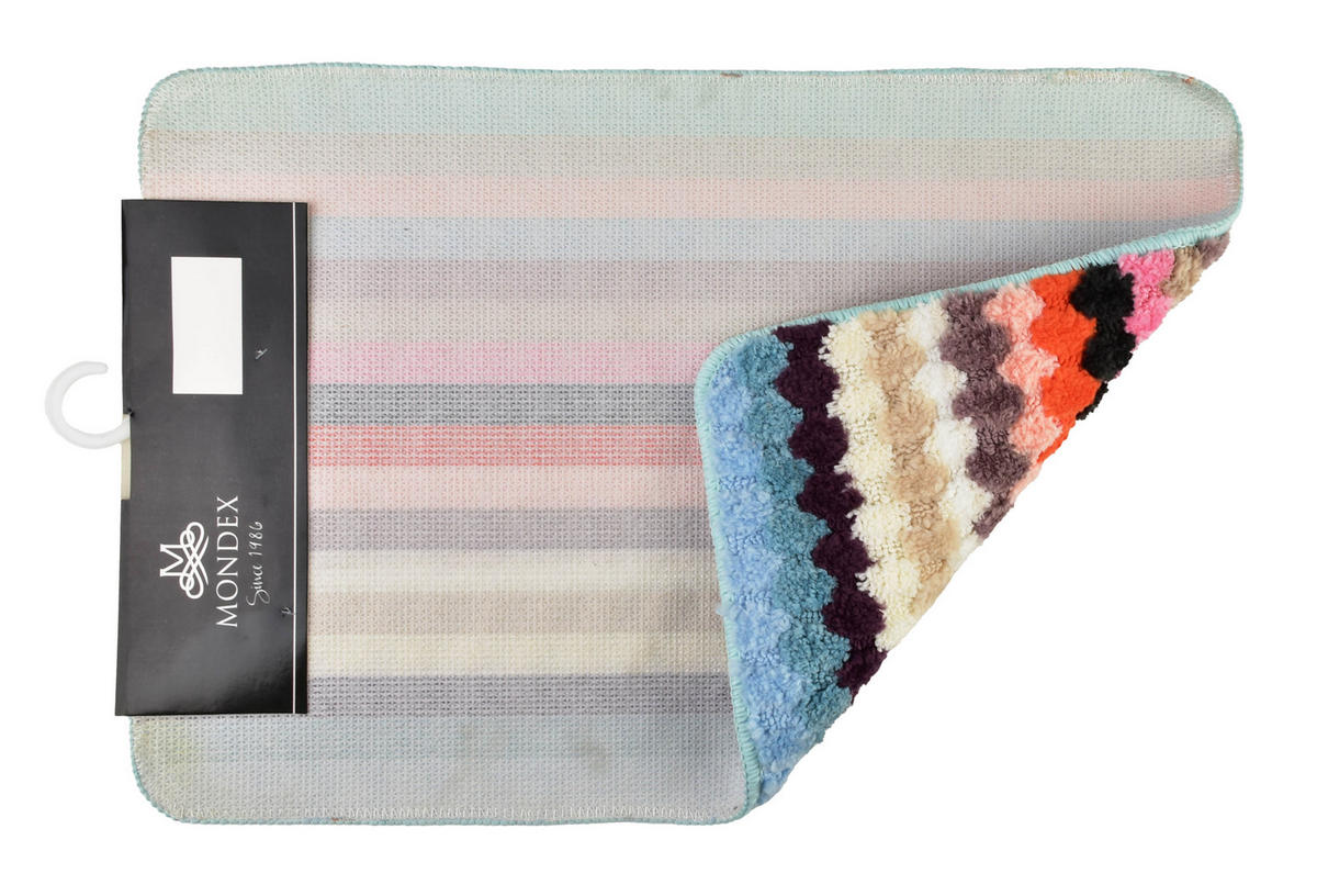 BADTEPPICH Zac Mehrfarbig 60/40/2 cm Textilien - Multicolor, Textil (40/60cm) - Mondex