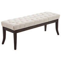 SITZBANK Cannes Stoff Creme Dunkelbraun - Creme, Textil (120/46/38cm) - DELUKE