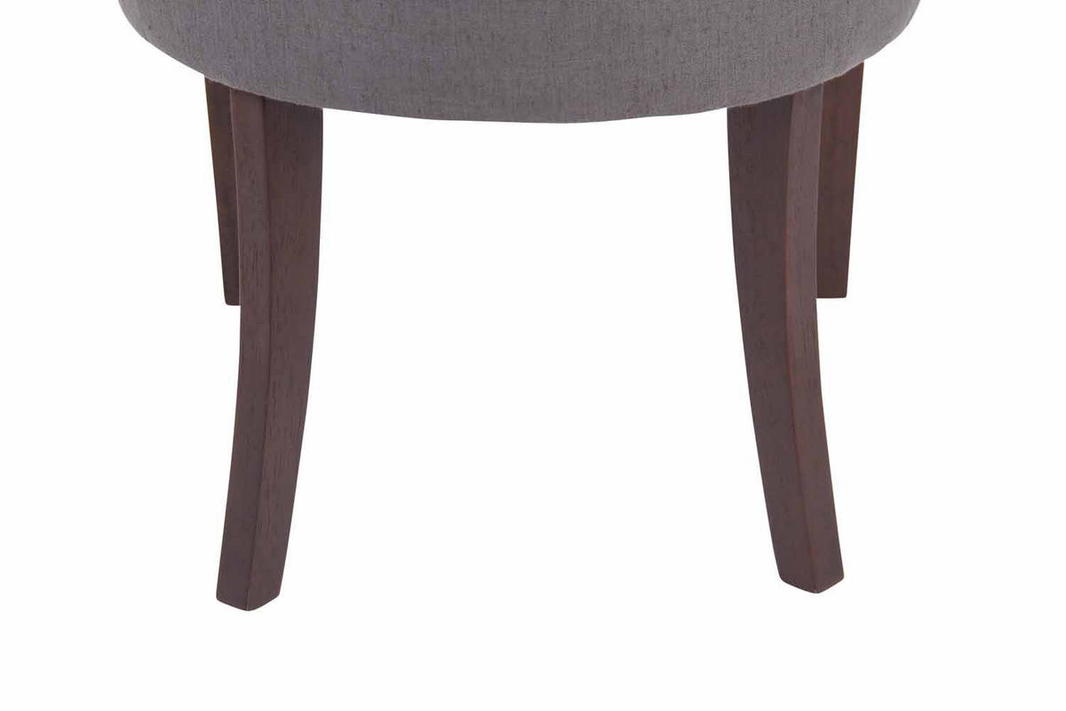 ESSZIMMERSTUHL Aboli Stoff, antik Dunkelgrau - Dunkelgrau/Dunkelbraun, Holz/Textil (55/92/58cm) - TPFLiving