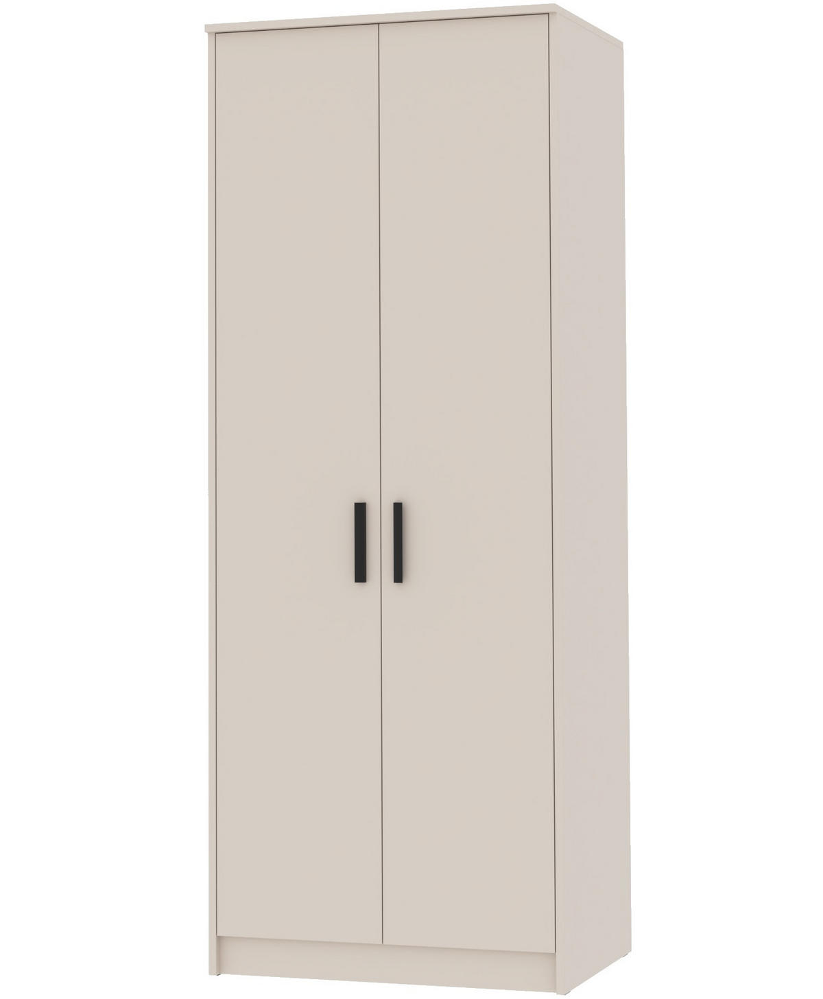 KLEIDERSCHRANK GARDEROBENSCHRANK GRANT G13 GRAUBEIGE CASHMERE 75/195/54 - Kaschmir/Schwarz, Holzwerkstoff (75/195/54cm) - Marmex Möbel