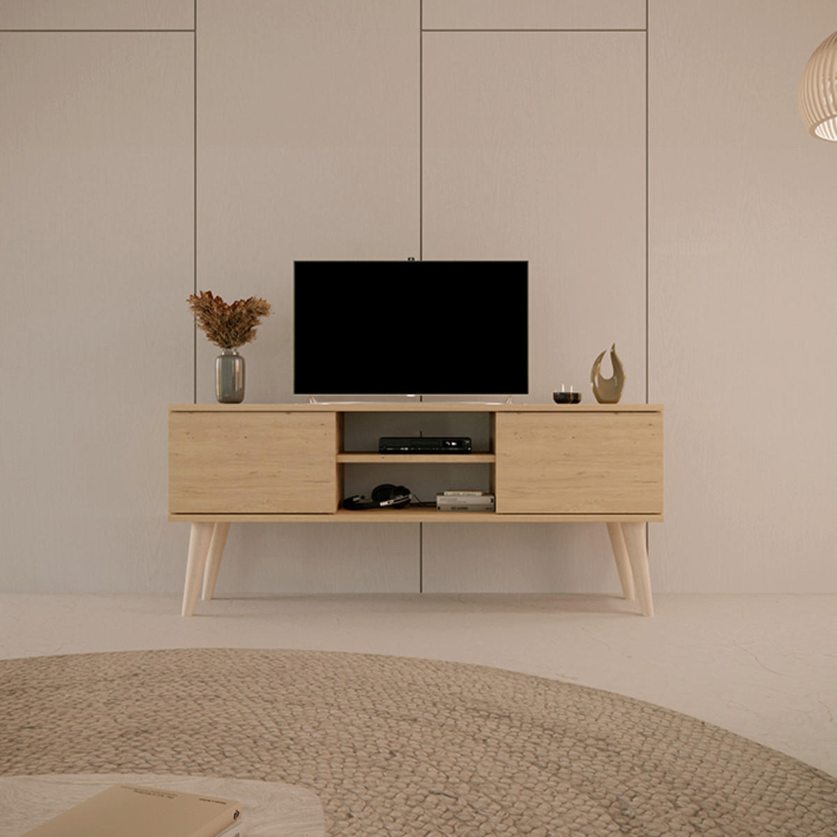 TV STOLEK Toronto Dřevo - hnědá, kompozitní dřevo (120/35/55cm) - Petits-meubles