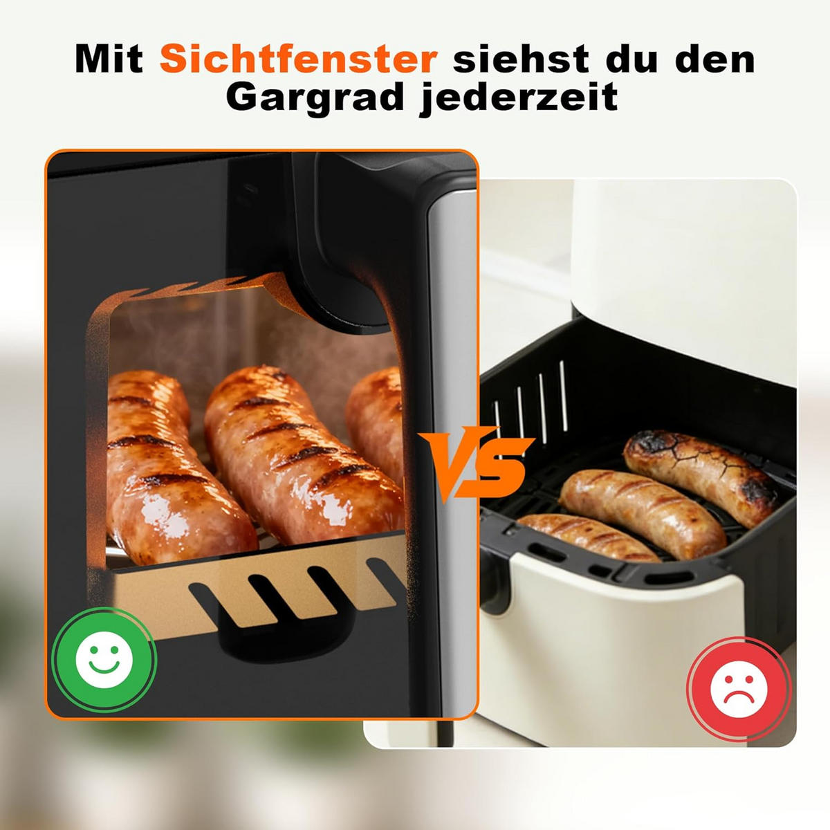 HEISSLUFTFRITEUSE COOK Ⅲ 47/39/35.5 cm - Schwarz, Metall (39/35.5/47cm) - Nettlife