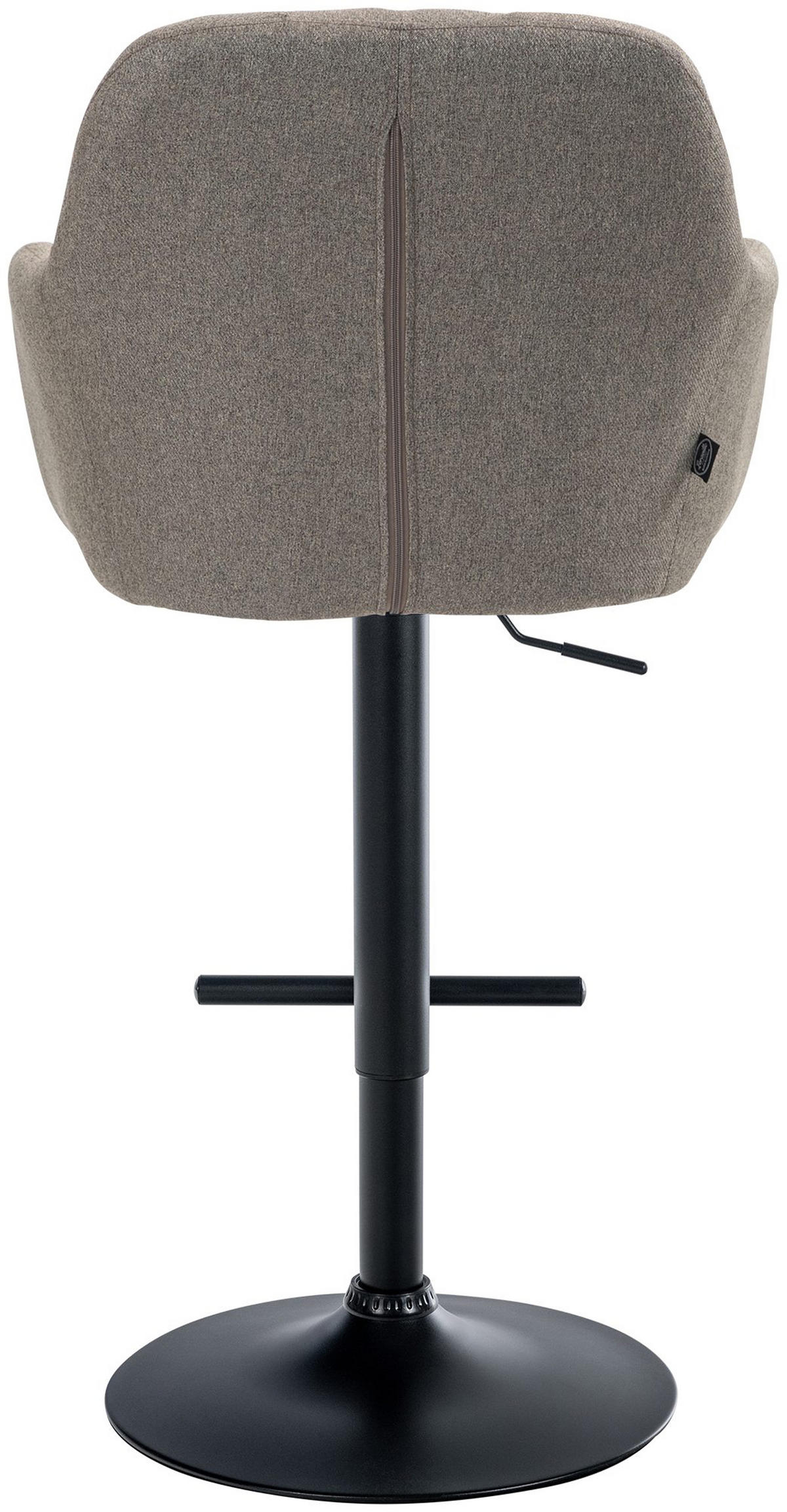 BARHOCKER Nardo Stoff schwarz taupe - Taupe/Schwarz, Textil/Metall (57/118/59cm) - TPFLiving