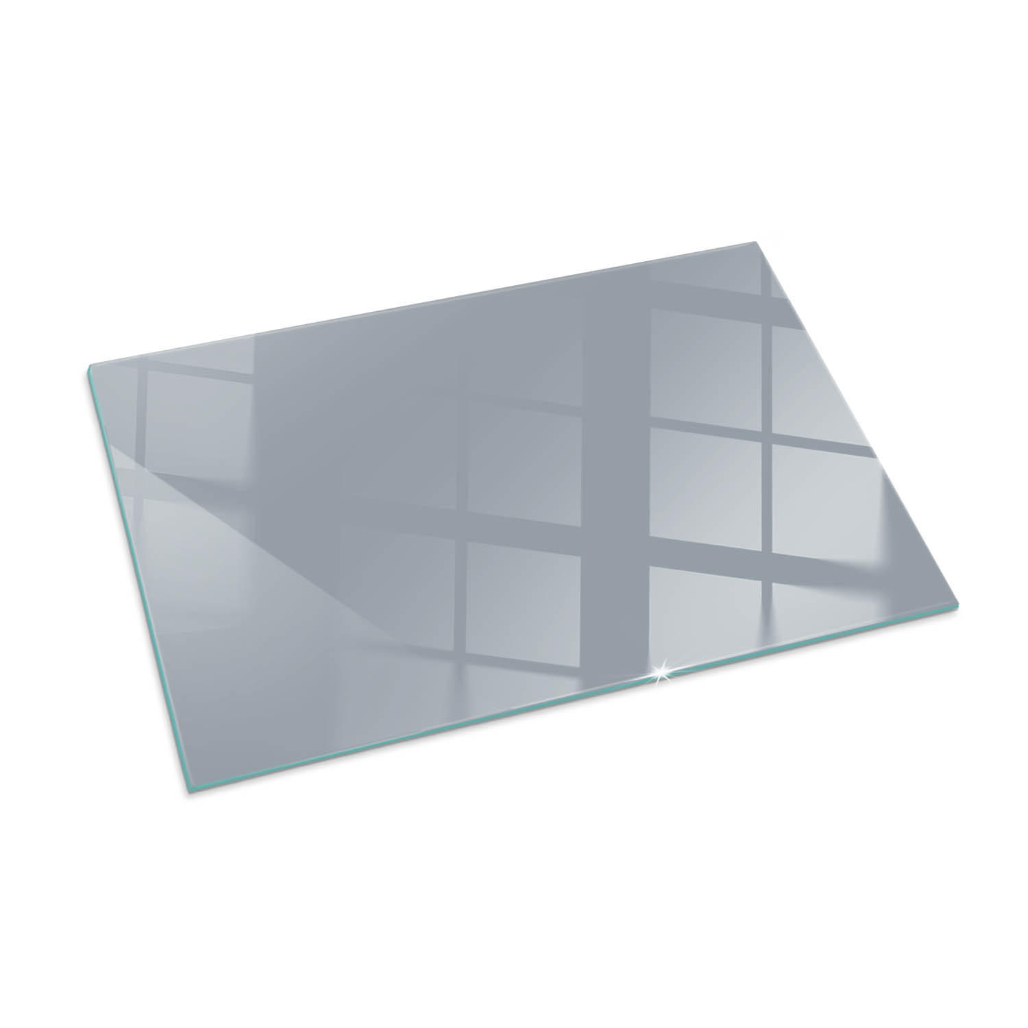 GLASPLATTE für Kamin 100x70 cm Grau - Grau, Glas (100/70/0.4cm) - ArtPrintCave