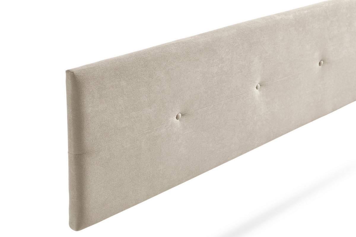 KOPFTEIL gepolstert NAPOLI Aqualine 90x50x5 cm - Getoastetes Beige - Moonia - Kaschmir, Holz (90/5/50cm)