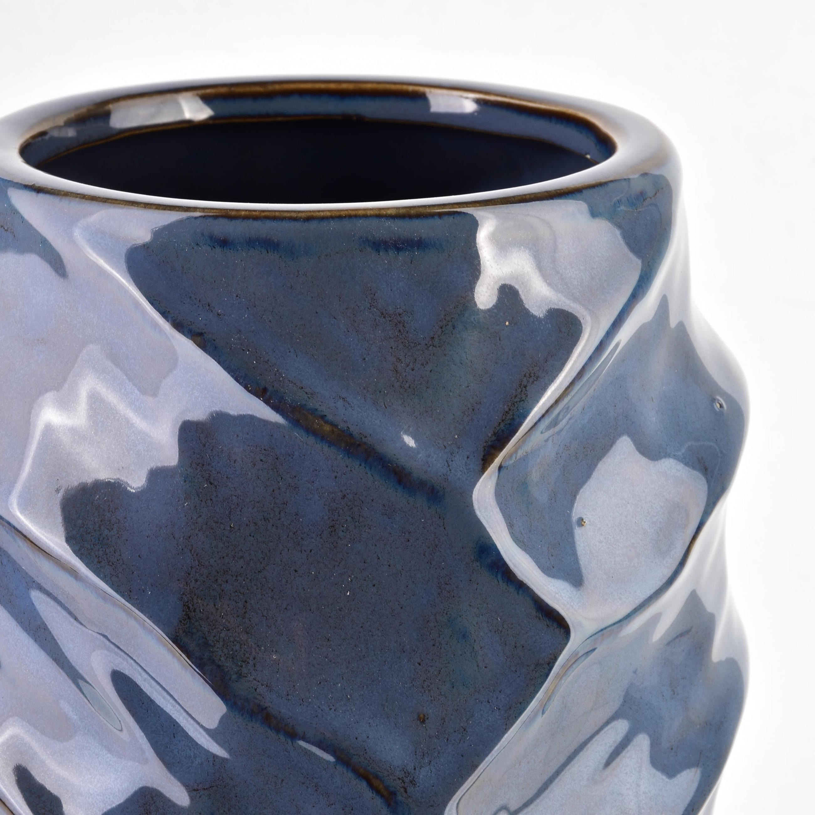 VASE Tallie Blau 14/14/36 cm Keramik - Blau, Keramik (36cm) - Mondex