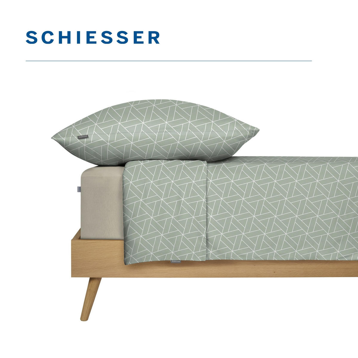 BETTWÄSCHESET Tris - Renforcé - 2-teilig - 135x200 cm - Mint - Mintgrün, Textil (135/200cm) - SCHIESSER