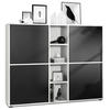 HIGHBOARD Cuba Türen in Schwarz matt - Schwarz, Holzwerkstoff (130.5/105.5/35.5cm) - Vladon