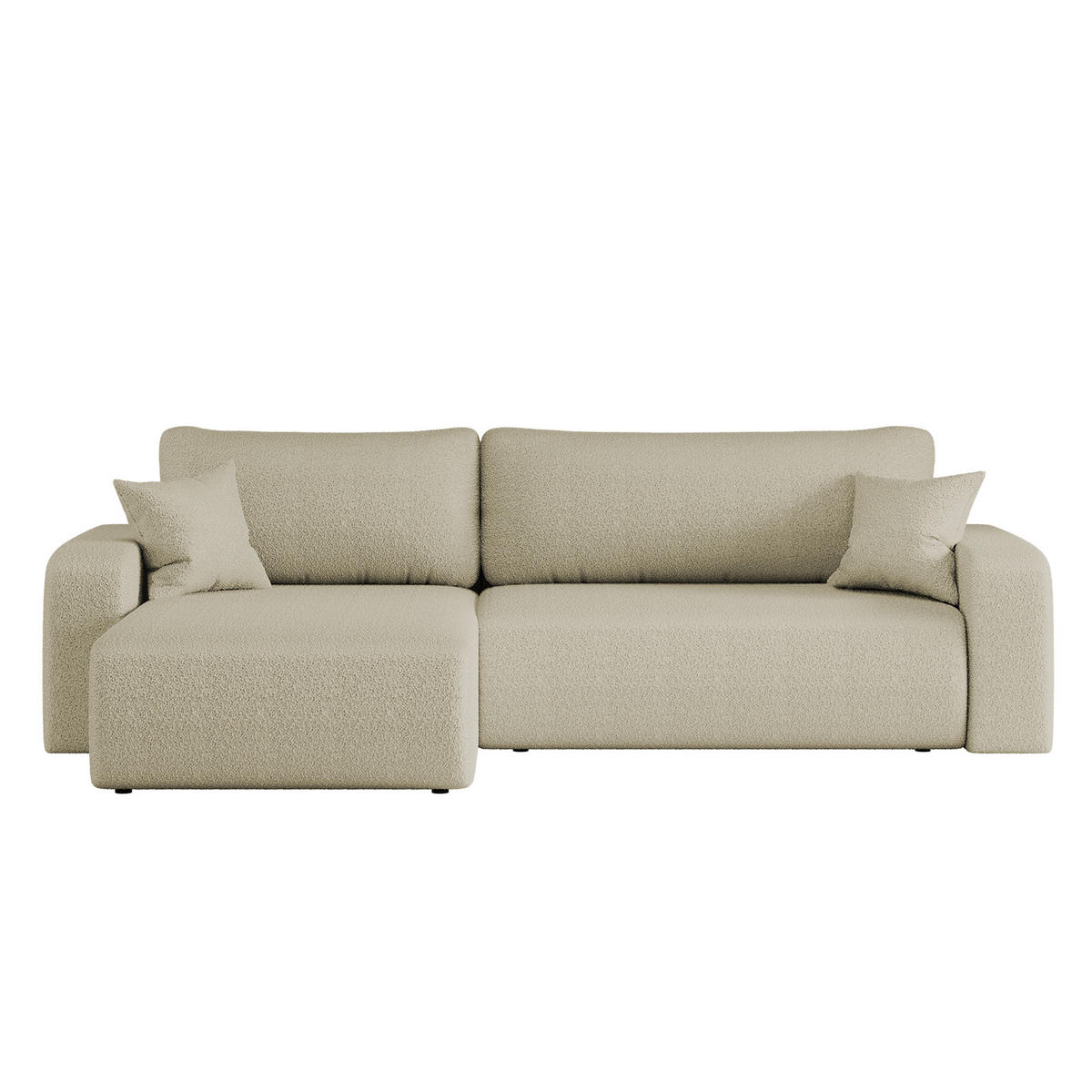 SCHLAFSOFA MILANO XL Und Bettkasten Stoff Quelle Beige Links - Beige, Holz (145/82/274cm) - Kaiser Möbel