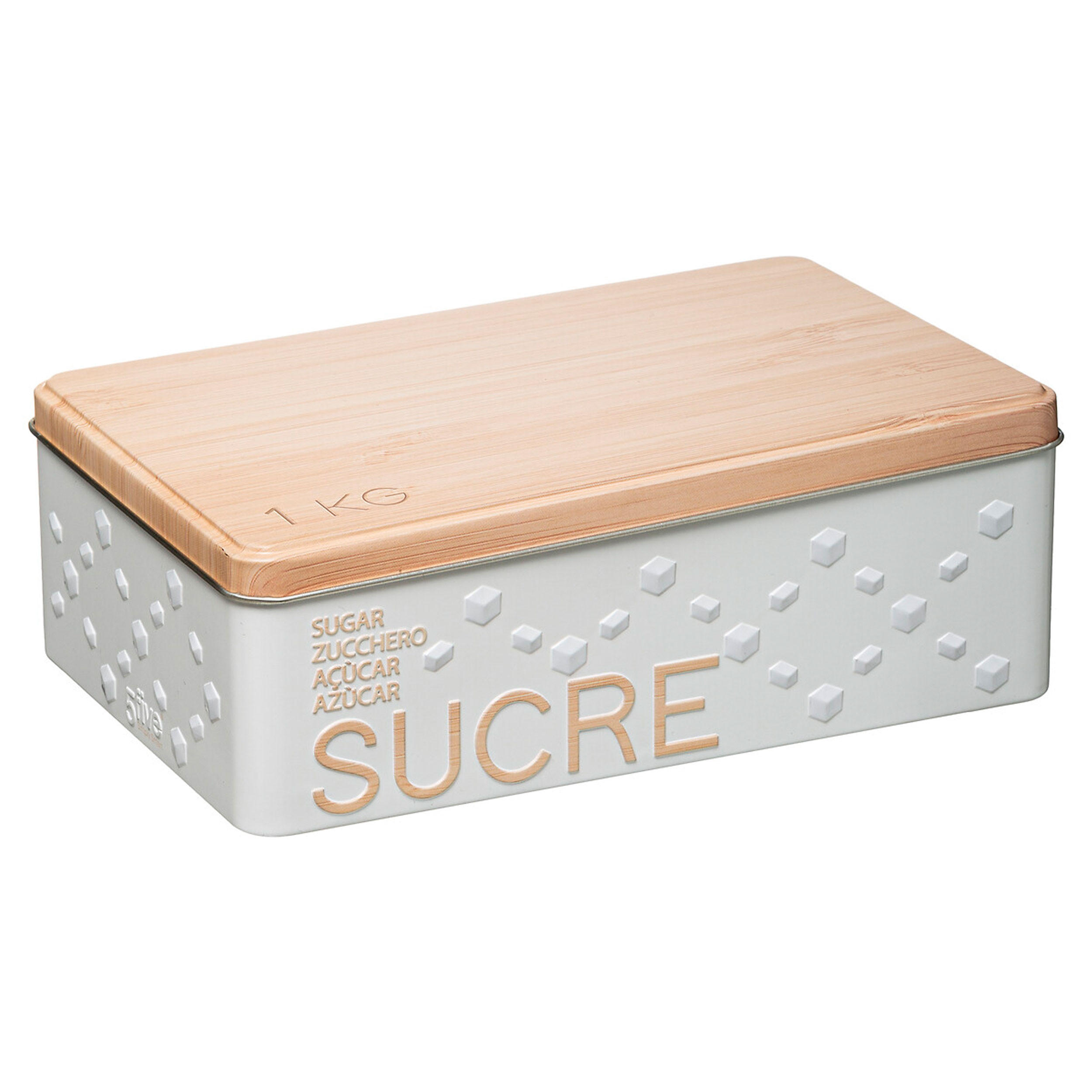 WÜRFELZUCKERDOSE Scandinave Nature, Weißblech, Weiß, 1 kg - Weiß, Metall (20/6.5cm) - 5five Simply Smart