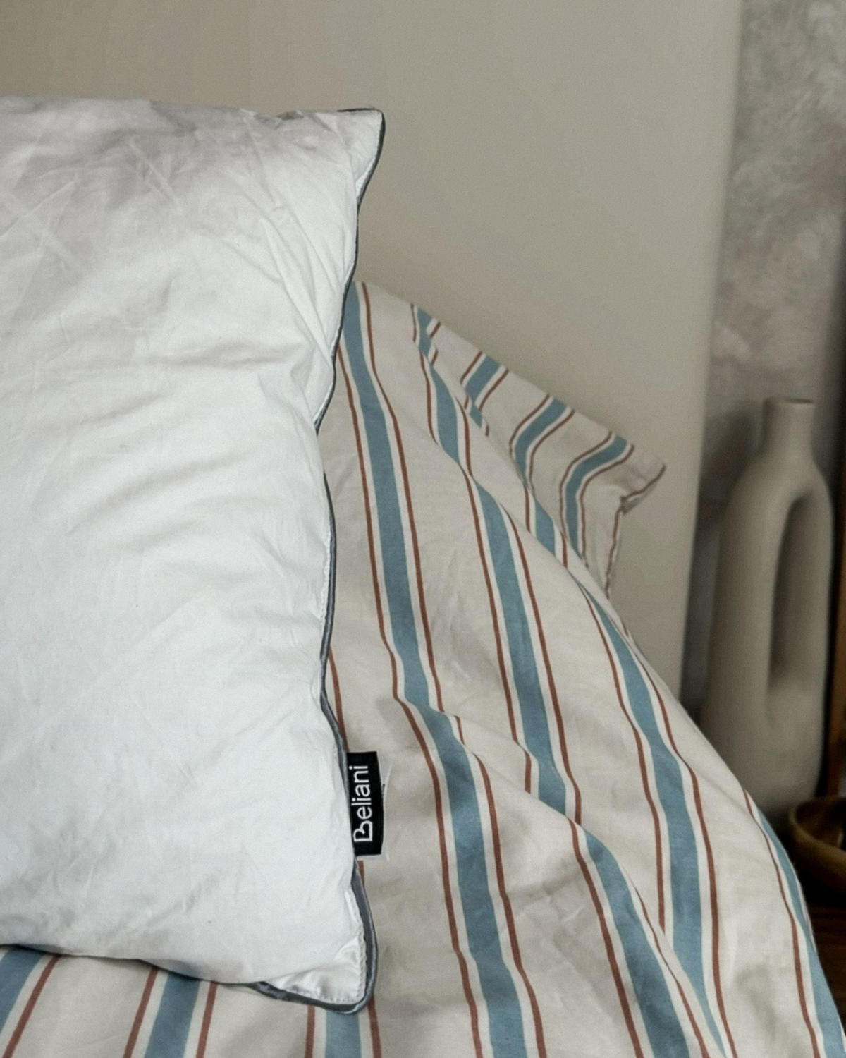 POLŠTÁŘ Bílý 40/80 cm Teide - bílá, přírodní materiály (80/40cm) - Beliani