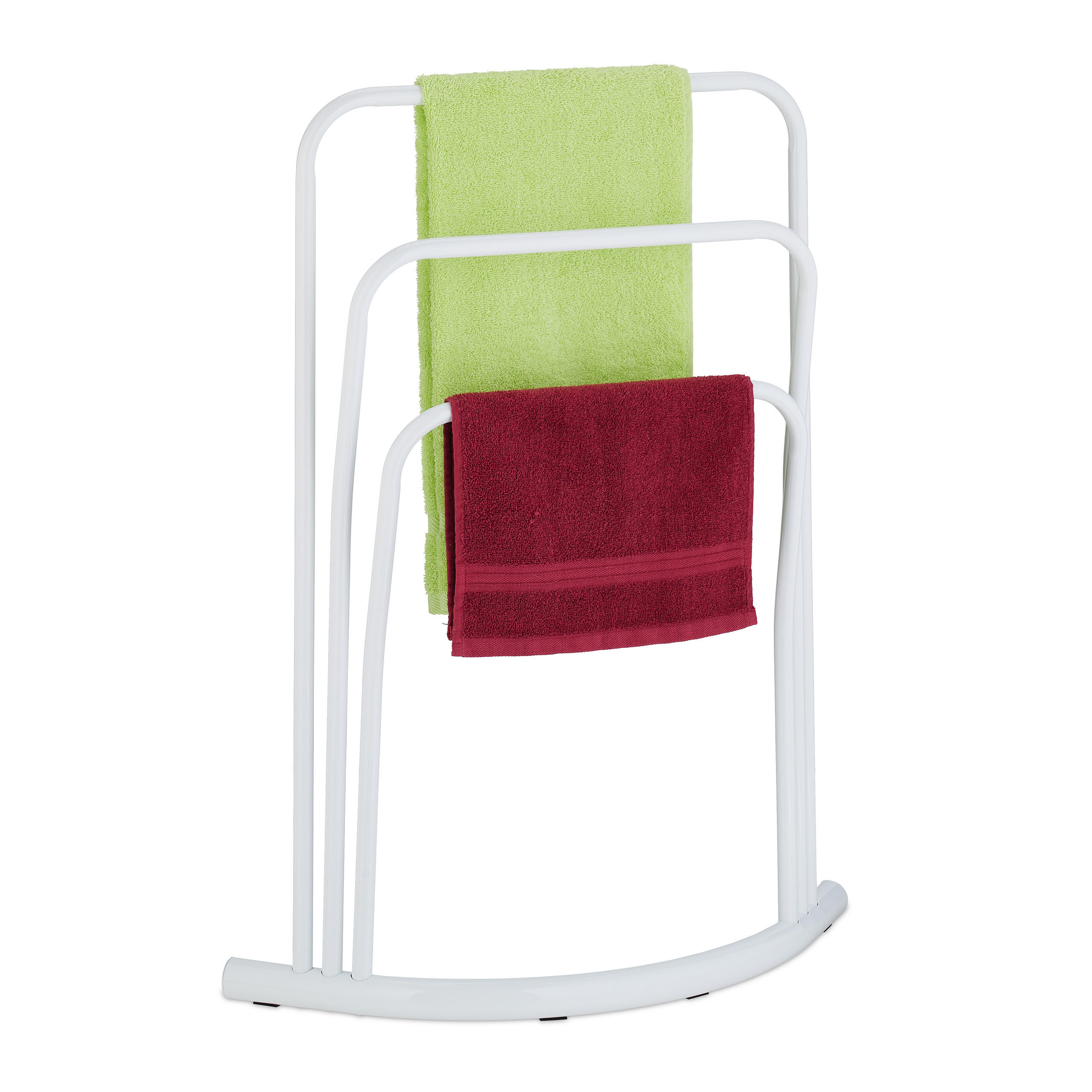 HANDDUKSST&Auml;LL vit frist&aring;ende st&aring;l 3 st&auml;nger 86 cm 86/66/21 cm