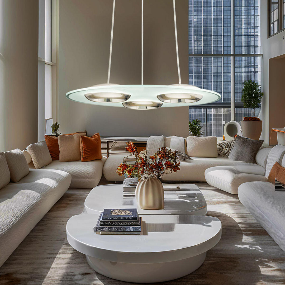 LED HÄNGELEUCHTE BOOTES Silber Glas - Silberfarben, Glas (48/48/110cm)