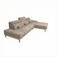 ECKSOFA MONTERO rechts, Cappuccino, elektr. Sitztiefe & Kopfstützen - Schwarz/Cappuccino, Textil/Metall (316/205cm) - KS Home Concept